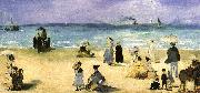 Edouard Manet On the Beach at Boulogne oil painting reproduction